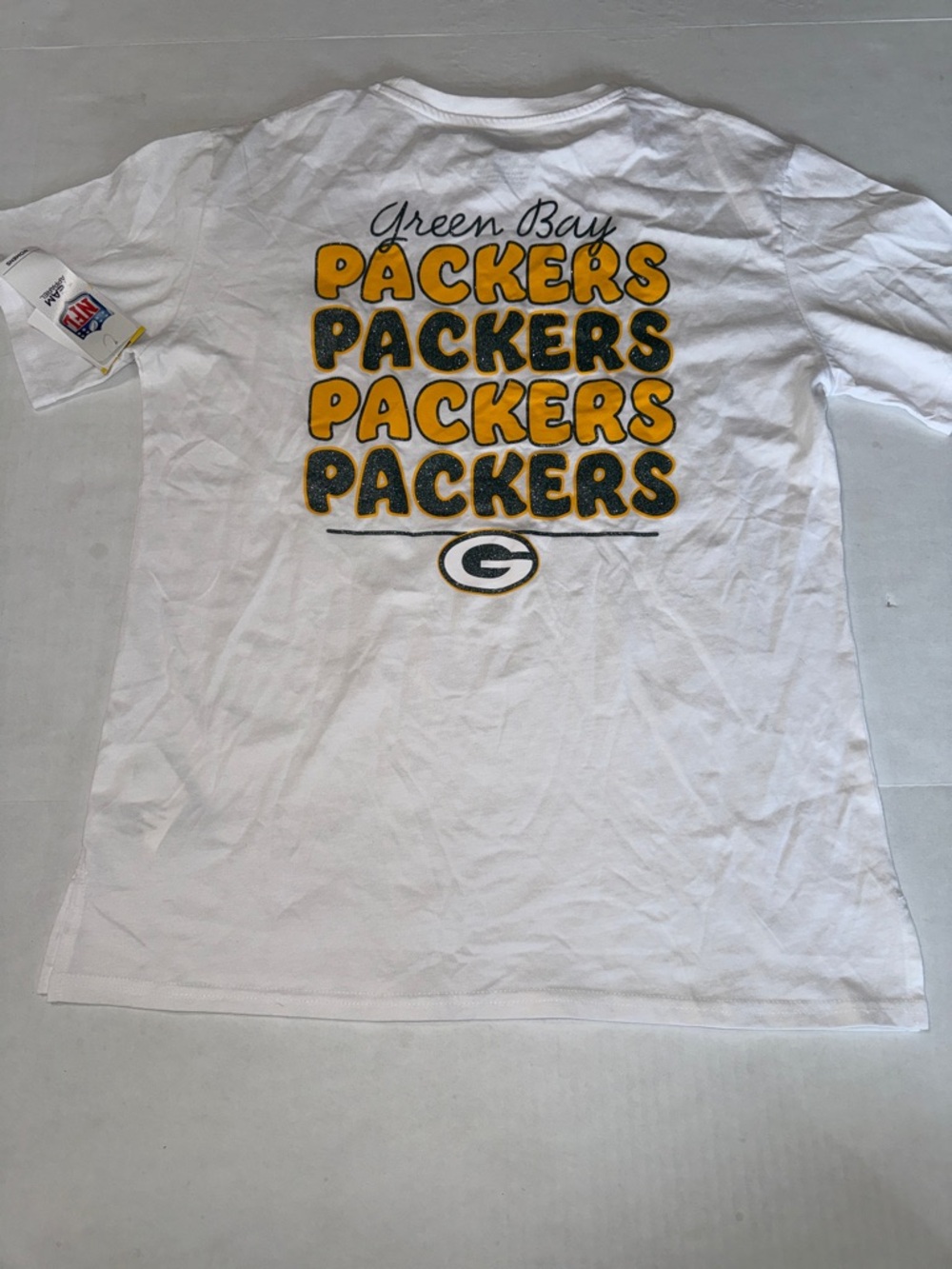 NFL Green Bay Packers White Yellow Graphic Tee